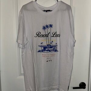 Resort Luxe White Graphic T-Shirt